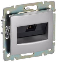 VALENA Розетка компьютерная RJ45 категория 5Е UTP с захватами алюминий