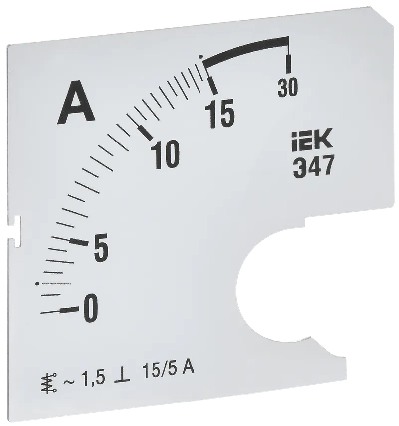 Шкала сменная для амперметра Э47 15/5А класс точности 1,5 72х72мм IEK