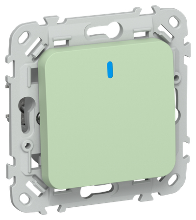 FLITE Выключатель 1-клавишный кнопочный с индикацией 10А ВС11-2-1-ФлФ фисташковый IEK
