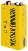 Батарейка щелочная Alkaline 6LR61 9V (1шт/блистер) IEK1