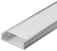 Профиль алюминиевый для светодиодной ленты 2406 встраиваемый трапециевидный 2м с комплектом аксессуаров (опал) IEK