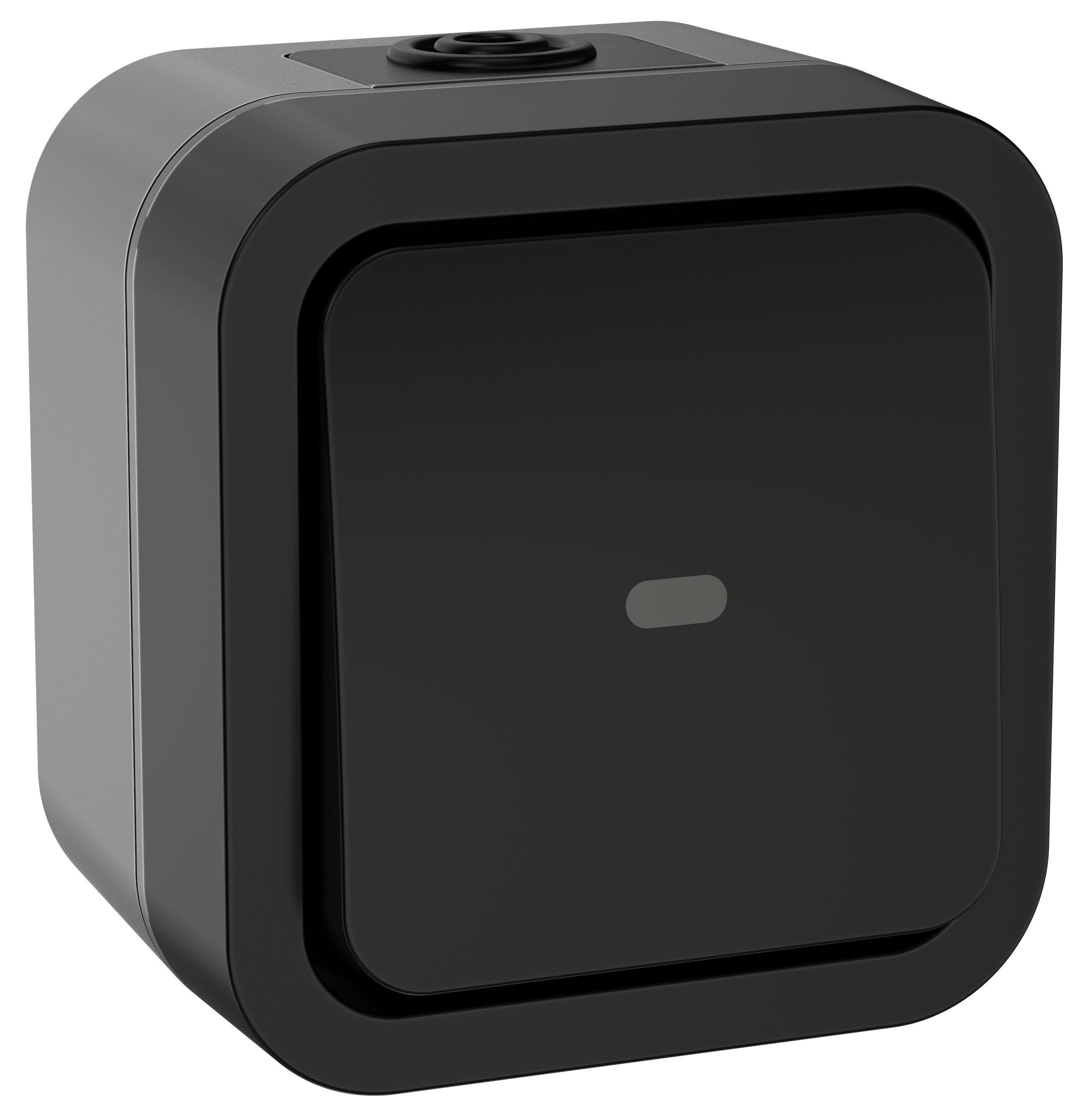 TORS Переключатель одноклавишный с индикацией 10А IP55 TS102 графит IEK (TS-V10-1-10-55-K53)