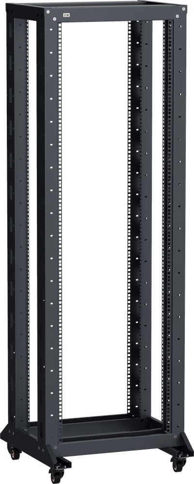 ITK LINEA F Стойка двухрамная на роликах 24U 600х600мм черная