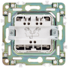 SKANDY Выключатель 2-клавишный проходной с индикацией 10А SK-V10Bl черный IEK6