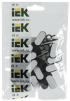 Клипса самоклеящаяся КС-1 черная (24шт) IEK1