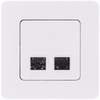 INSPIRIA Розетка компьютерная двойная RJ45 категория 6 UTP белый1