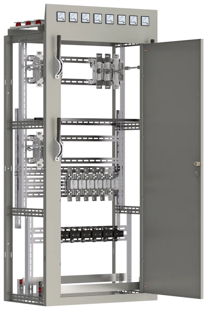 Панель вводно-секционная ЩО70-1-86УЗ плавкие вставки 6х630А трансформаторы тока 6х600-5А рубильники 3х630А IEK