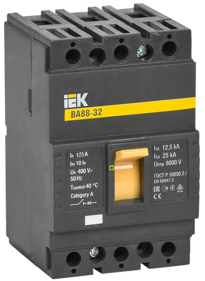 Выключатель автоматический ВА88-32 3Р 125А 25кА IEK