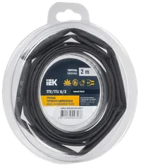 Heat shrink tube TTU ng-LS 6/3 black (2m/pack) IEK