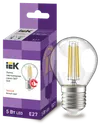 LED lamp G45 globe clear 5W 230V 3000k E27 series 360° IEK0