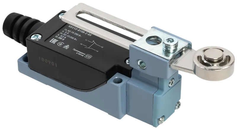 Limit switch KV-8108 adjustable lever with steel roller IP65 IEK