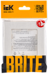 BRITE Рамка 1-местная РУ-1-Бр белый рифленый IEK1