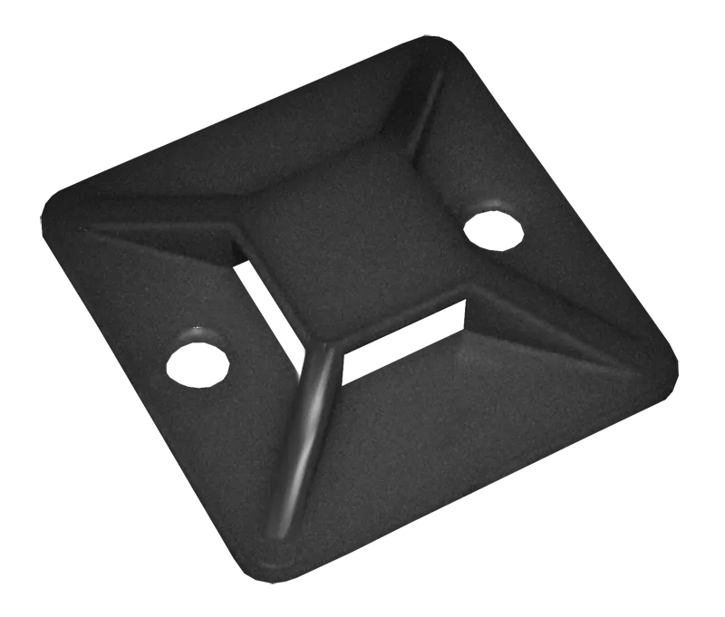 Self-Adhesive Nylon Pads 25x25 black under clamp(20pcs.) IEK