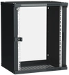 ITK Шкаф LINEA WE 15U 600x450мм дверь стекло черный0