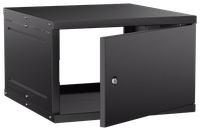 Шкаф настенный 19" 6U 600х650мм металлическая дверь черный GENERICA