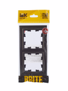 BRITE Рамка 2-местная РУ-2-БрТБ темная бронза IEK4