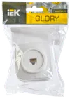 RT20-XB Single socket Telephone open installation GLORY (white) IEK1