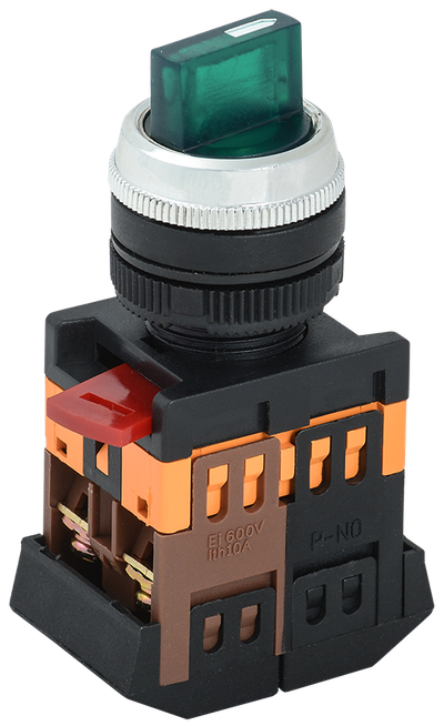 Переключатель АNС-22-2 на 2 положения зелёный неон/240В I-O NO+NC GENERICA