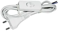 Portable cords with plug and socket UUSh-1kW 2x0,75/2m, white IEK