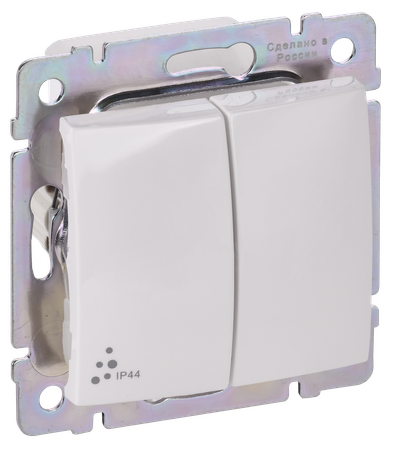 Valena switch 2-clavy scheme 6/2 10a IP44 Careberry mount white IEK