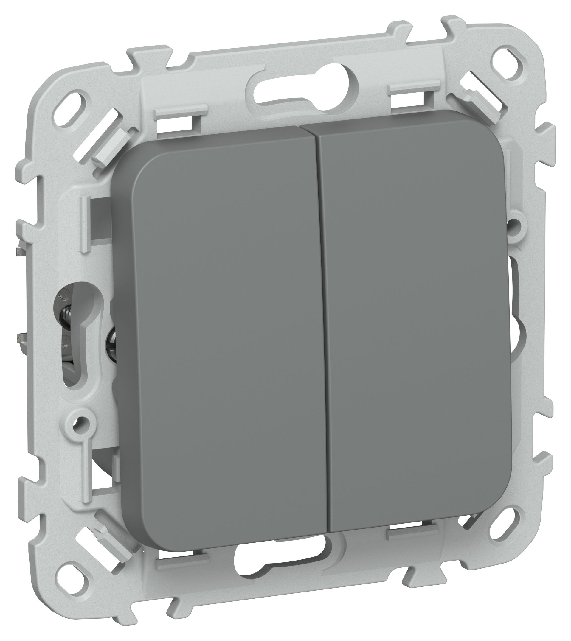 FLITE Выключатель жалюзи 10А ВЖ52-2-0-ФлМА мокрый асфальт IEK (FI-V15-0-10-1-K80)