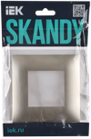 SKANDY Рамка 1-местная SK-F01Sh шампань IEK1