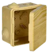 Коробка распаячная КМ для открытой проводки с откидной крышкой 80х80х50мм IP54 7 гермовводов сосна IEK0