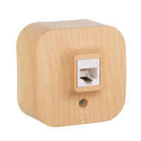 QUTEO Розетка телефонная RJ11 для открытой установки дерево