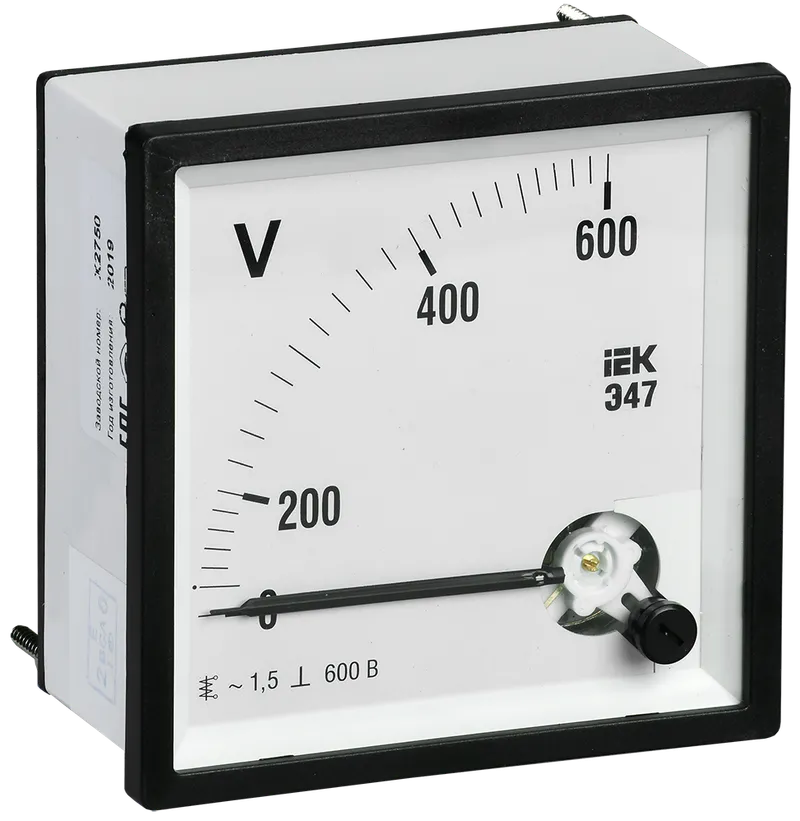 Вольтметр аналоговый Э47 600В класс точности 1,5 96х96мм IEK