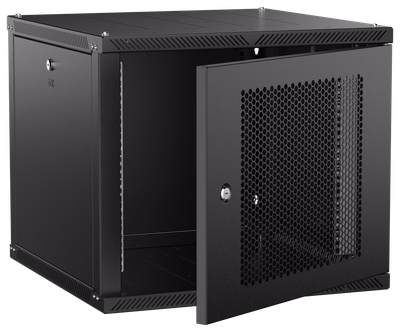 ITK LINEA W Шкаф настенный 9U 600х600мм дверь перфорированная черный 2.0