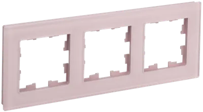 BRITE Frame 3-gang RU-3-2-Br glass pink matt IEK