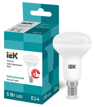 LED lamp R50 reflector 5W 230V 4000k E14 IEK