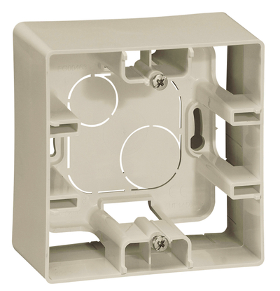 ETIKA Коробка для накладного монтажа 1-местная слоновая кость