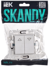 SKANDY Выключатель жалюзи 10А SK-V12W арктический белый IEK1