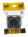 BRITE Socket with ground without shutters 16A PC11-1-0-BrS steel IEK6