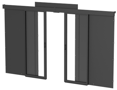 ITK by ZPAS Комплект дверей раздвижных холодного коридора 47U 1200мм с доводчиком черный