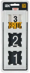 BRITE Frame 3-gang RU-3-2-Br glass white matt IEK1