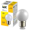 LIGHTING Лампа светодиодная декоративная G45 шар 1Вт 230В холодный белый E27 IEK0