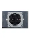 BRITE 2-gang socket outlet with protective shutters and cover 16A, complete IP44 RSbsh12-3-44-BrTB dark bronze IEK5
