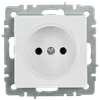BRITE Socket without ground without shutters 10A PC10-1-0-BrB white IEK2