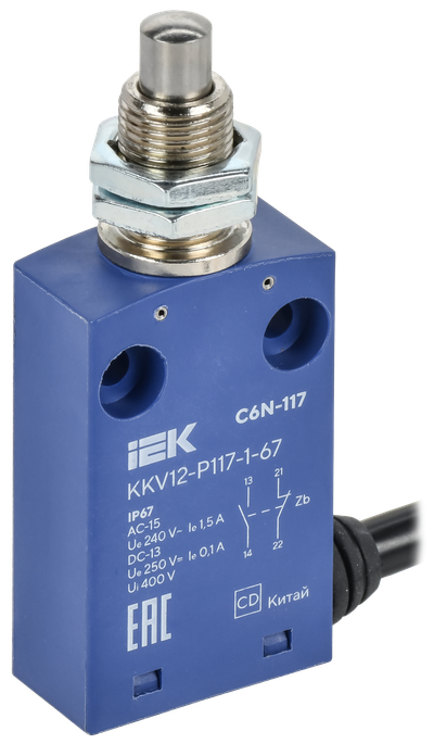 Выключатель концевой C6N-117 толкатель с резьбовым соединением IP67 IEK
