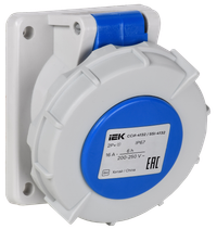 Розетка встраиваемая ССИ-4132 16А-6ч/220В 2P+PE IP67 IEK