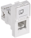 Розетка компьютерная РКИ-10-00-П RJ-45 UTP кат.5e (на 1 модуль) ПРАЙМЕР белая IEK0