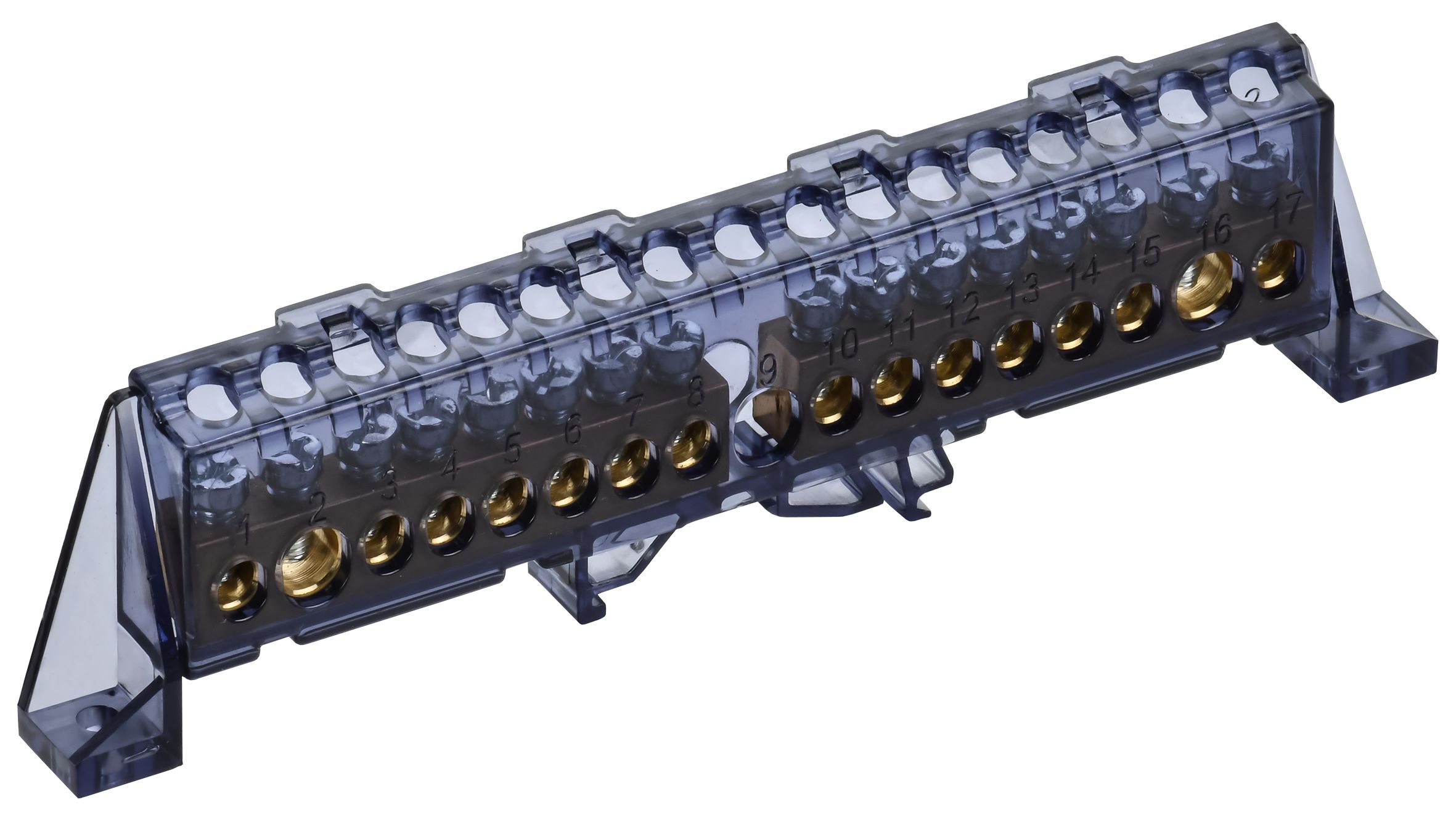 TEKFOR Шина N "ноль" в комбинированном DIN-изоляторе "Стойка" 8х12-(8+8)-Ч IEK (TF-NN20-88-DP-K02)