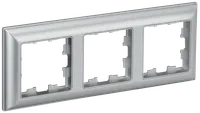 BRITE Frame 3-gang RU-3-Br aluminium/aluminum IEK