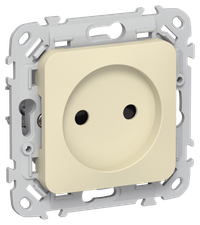 FLITE Розетка без заземления с защитными шторками безвинтовое крепление 10А РСш01-1-ФлН навахо IEK