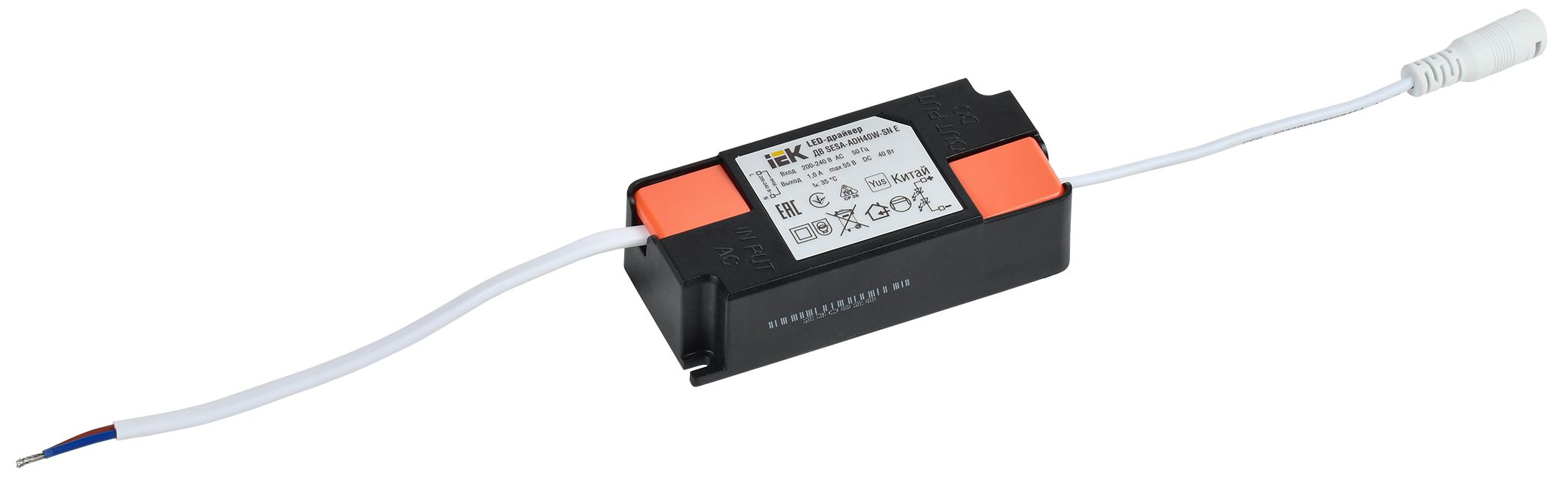 LED-драйвер тип ДВ SESA-ADH40W-SN Е для LED светильников 40Вт IEK (LDVO0-40-0-E-K01)