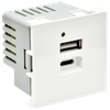 PRIMER РКЮ-25-40-П Розетка USB A+C 5В 4,2А (2 модуля) белая IEK0