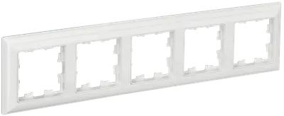 BRITE Frame 5-gang RU-5-Br white/white IEK