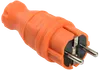 Вилка прямая ВБп3-1-0м IP44 ОМЕГА каучук оранжевая IEK0